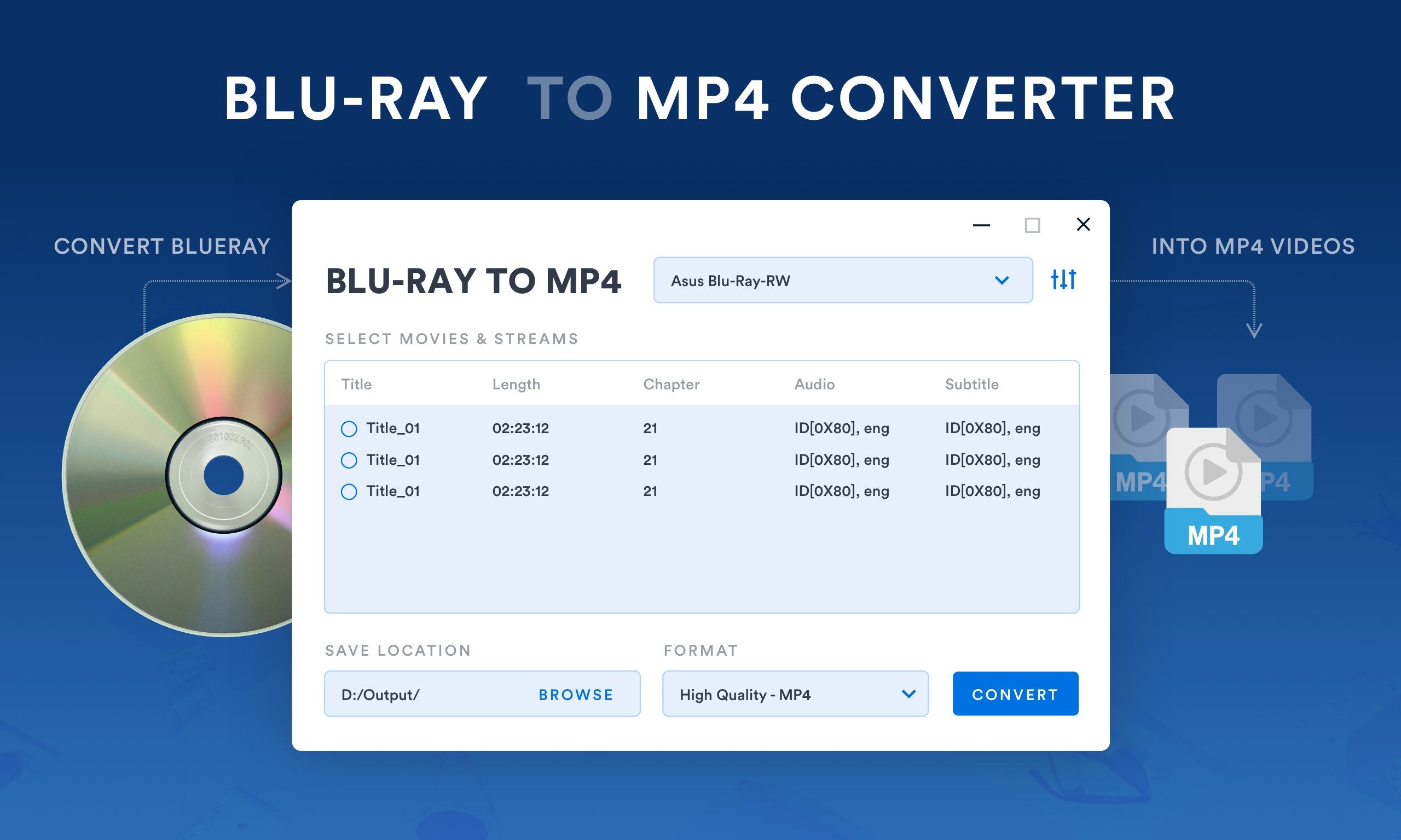 Blu Ray to MP4 Converter
