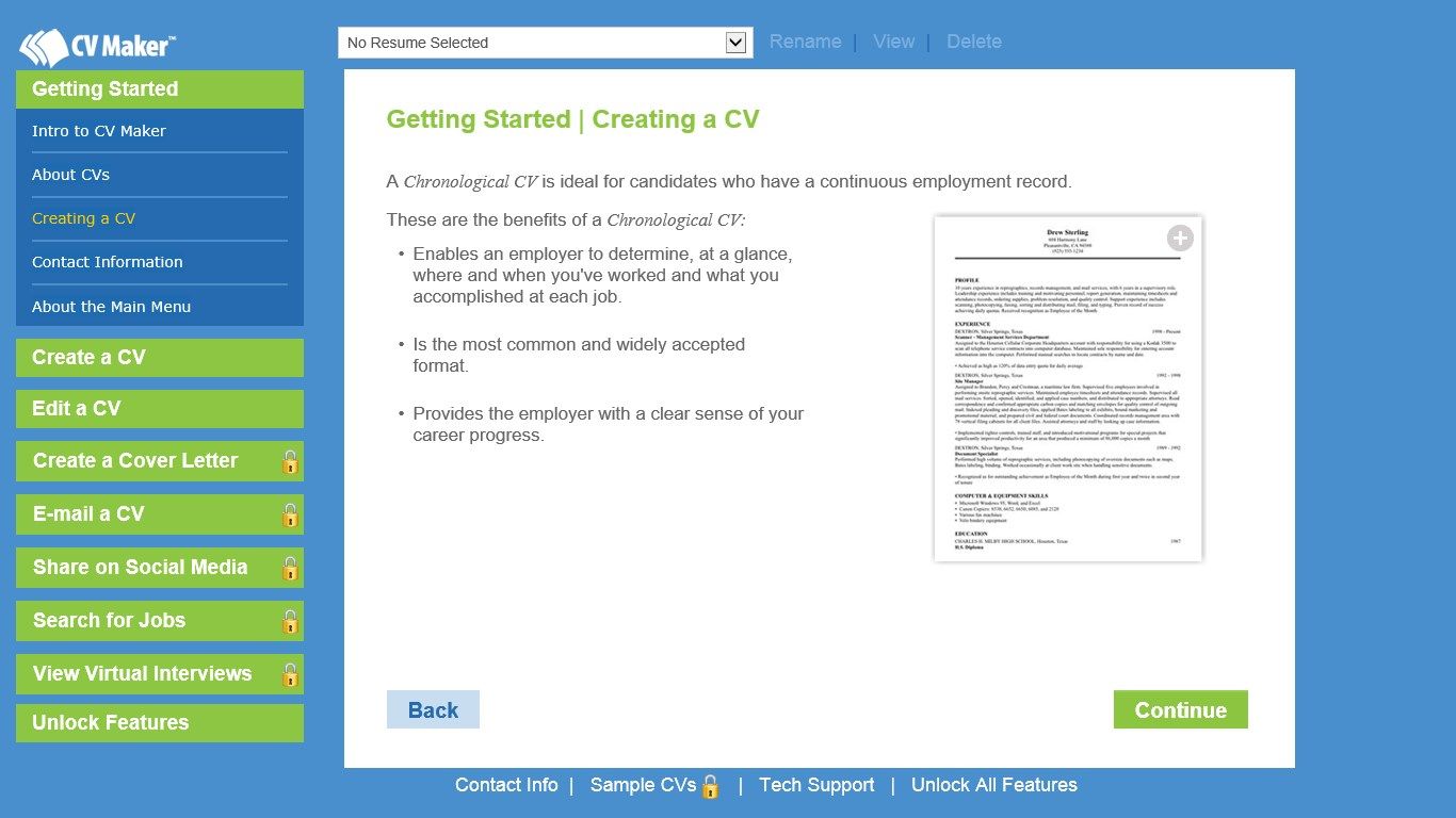Select the right CV format for your skills and experience.