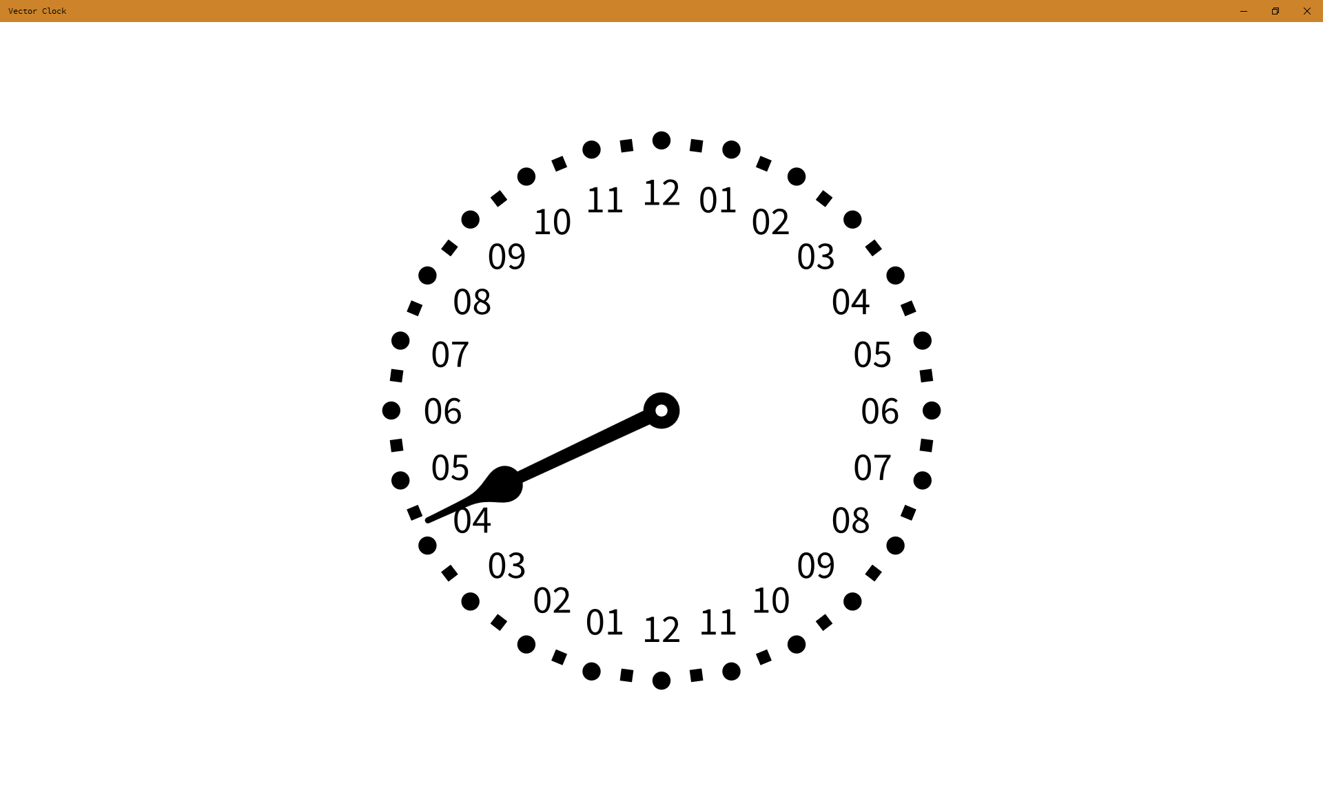 A quick custom configuration with several clock elements turned off