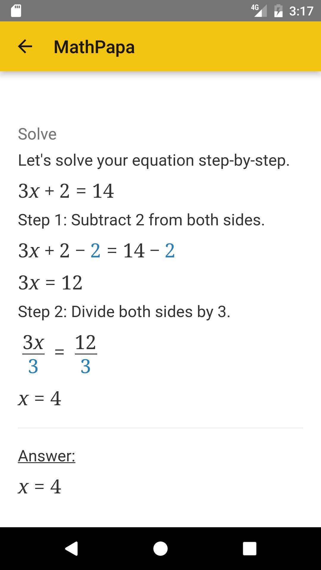 MathPapa - Algebra Calculator & Equation Solver