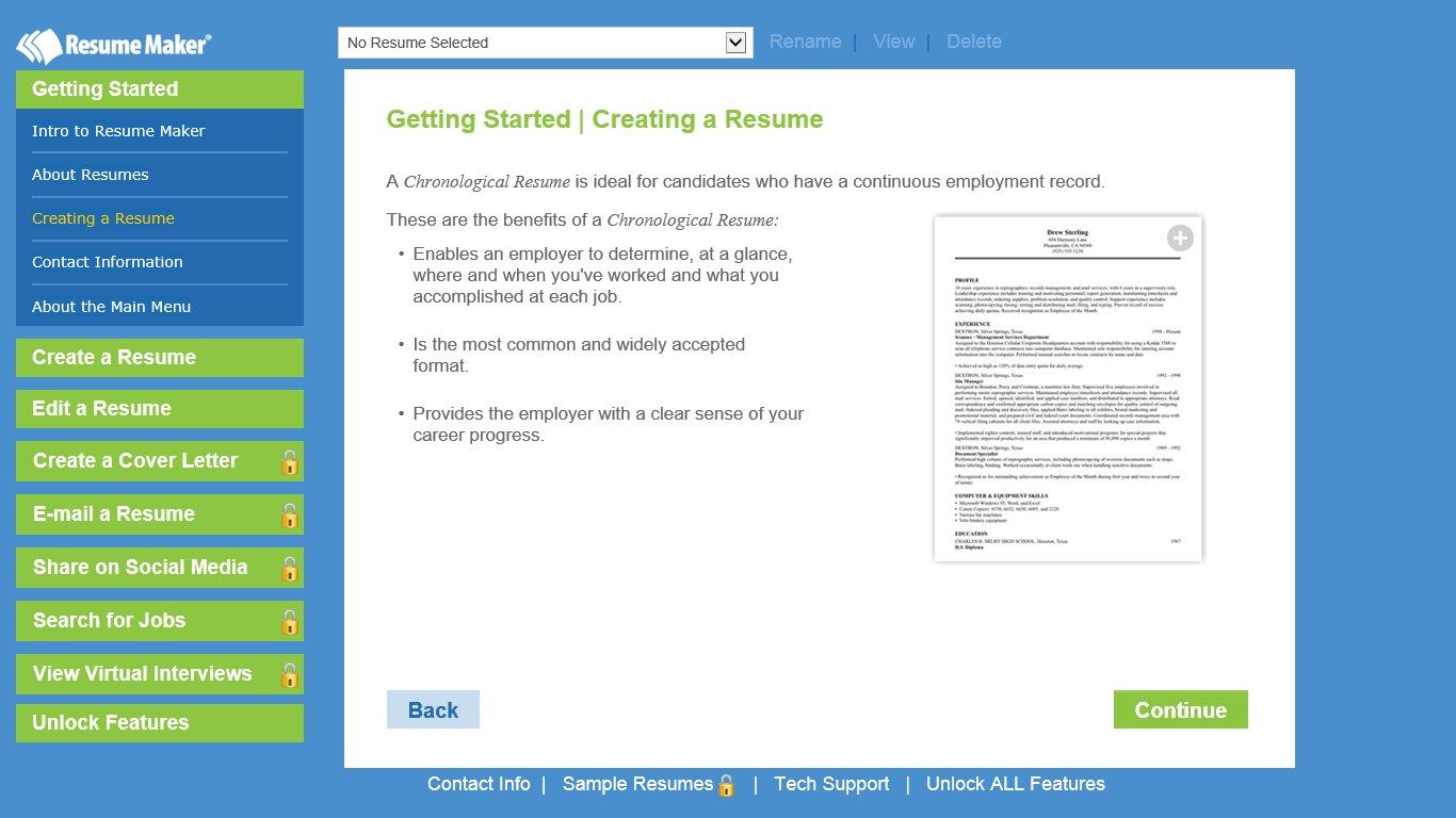 Select the right resume format for your skills and experience.