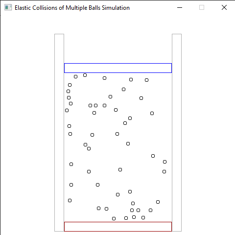 It is like a "gas simulation": the balls collide with the piston.