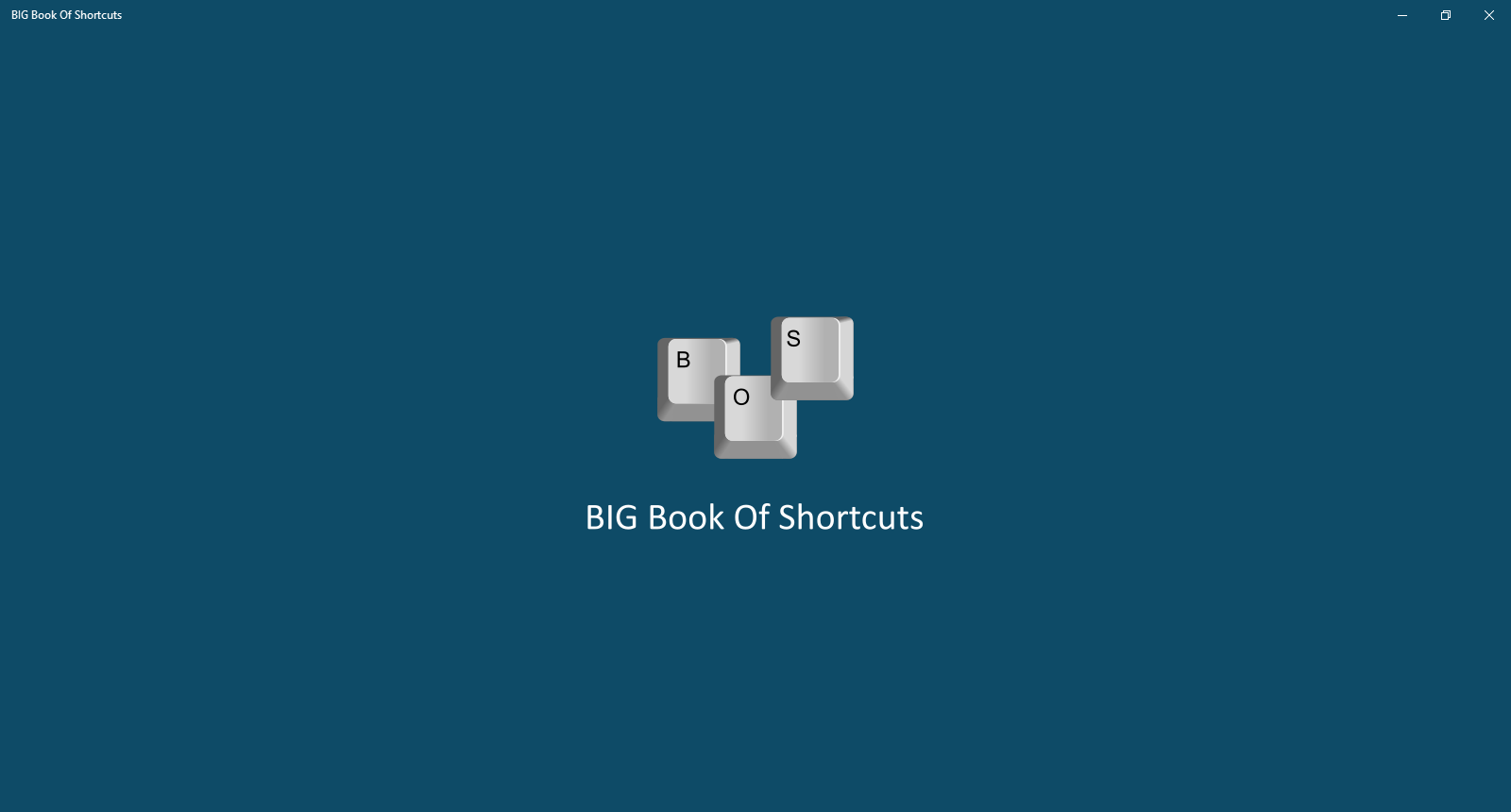 Splash!!!  Welcome to BIG Book Of Shortcuts.  Over 11500+ shortcuts listed in one app.