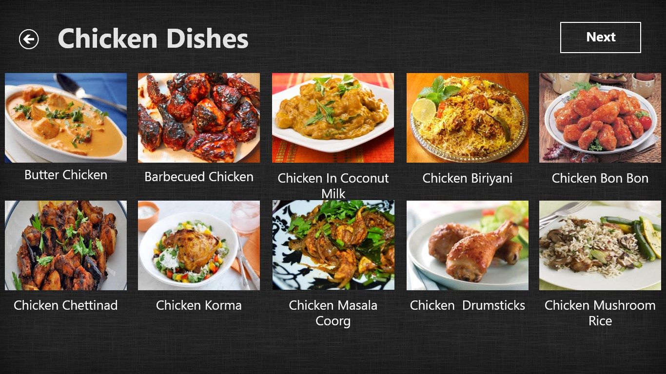 Chicken dishes