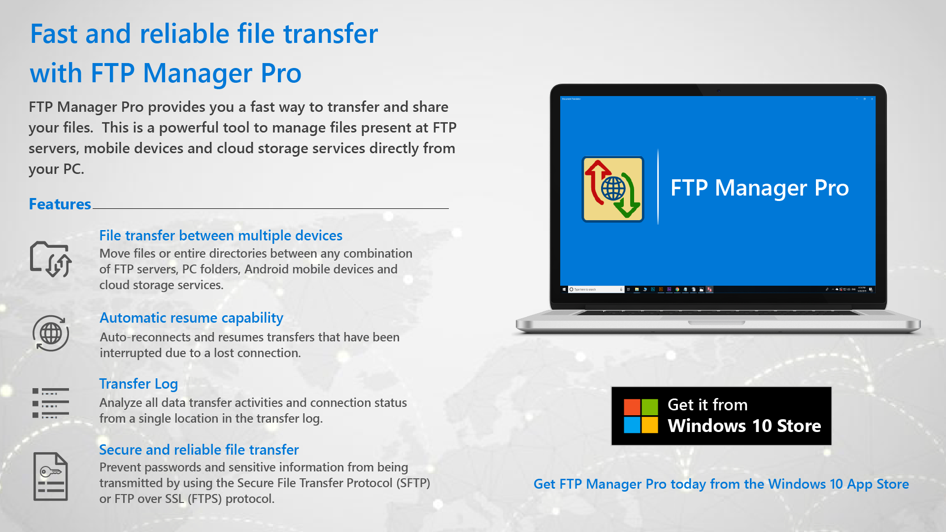 FTP Manager Pro Features