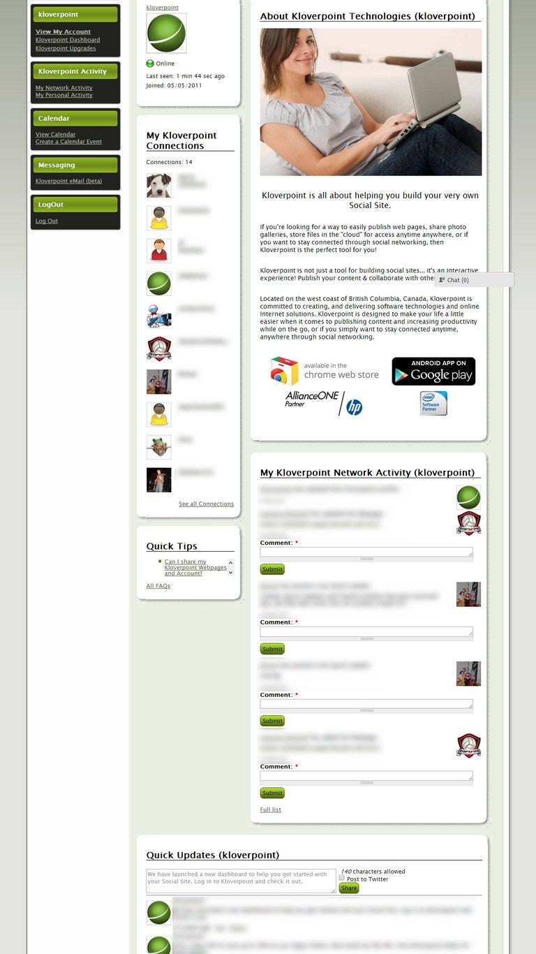 kloverpoint profile page