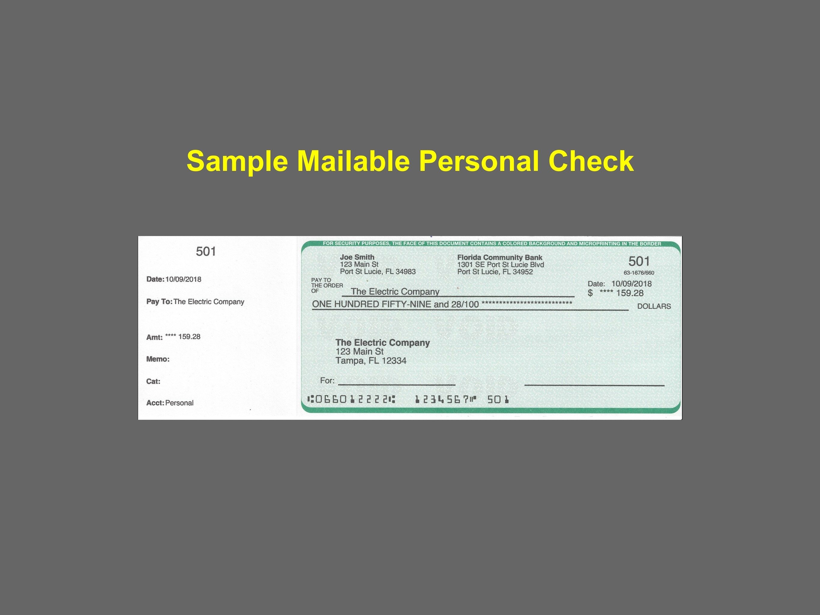 Mailable personal format. Addresses show in #6 2-window envelopes