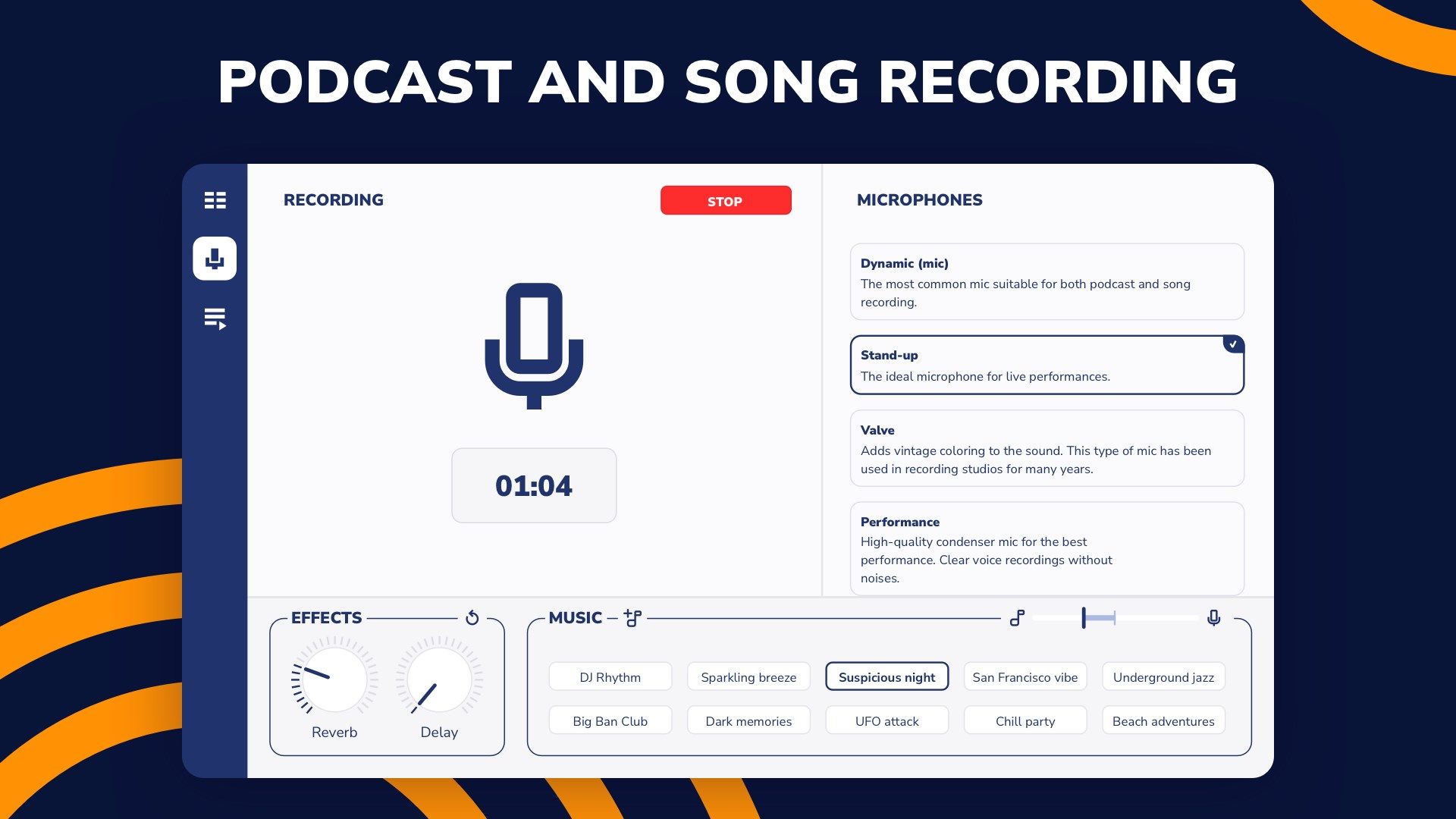 Podcast Microphone: Voice Recording Studio