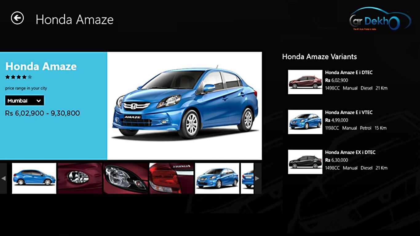Get to know all the details of car of your choice.