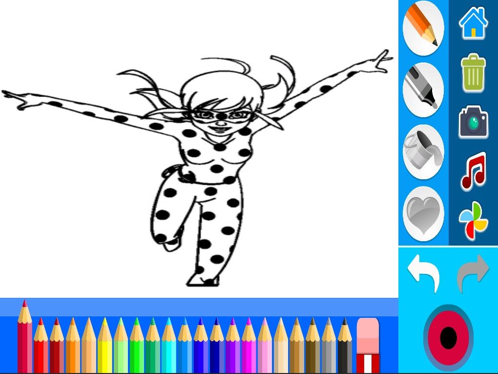 LadyBug Drawing Coloring Book
