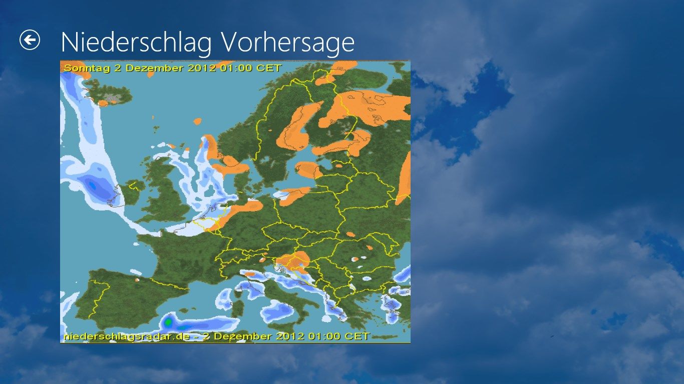 Niederschlag vorhersage Europa