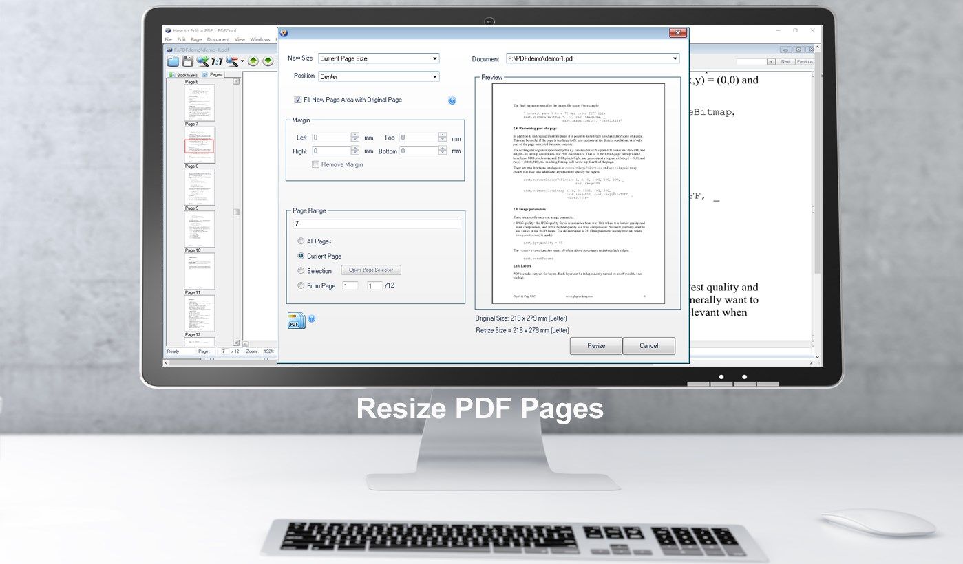 Resize PDF Pages