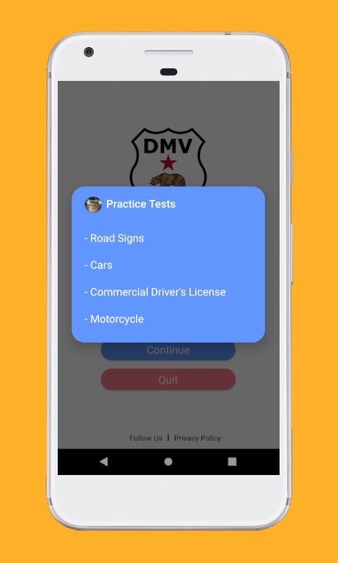 California DMV Test : Car, CDL, Motorcycle