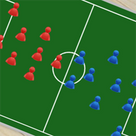 Simple soccer tactic board