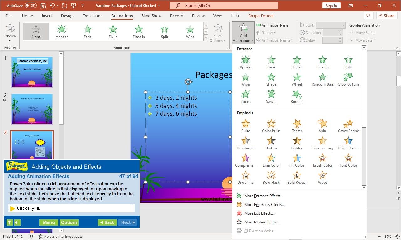 Professor Teaches Powerpoint 2021 with Skill Assessment