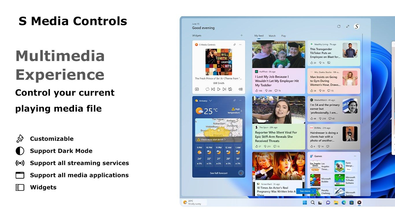 S Media Controls for Windows 11