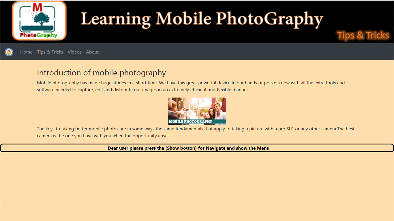 Learning Mobile Photography