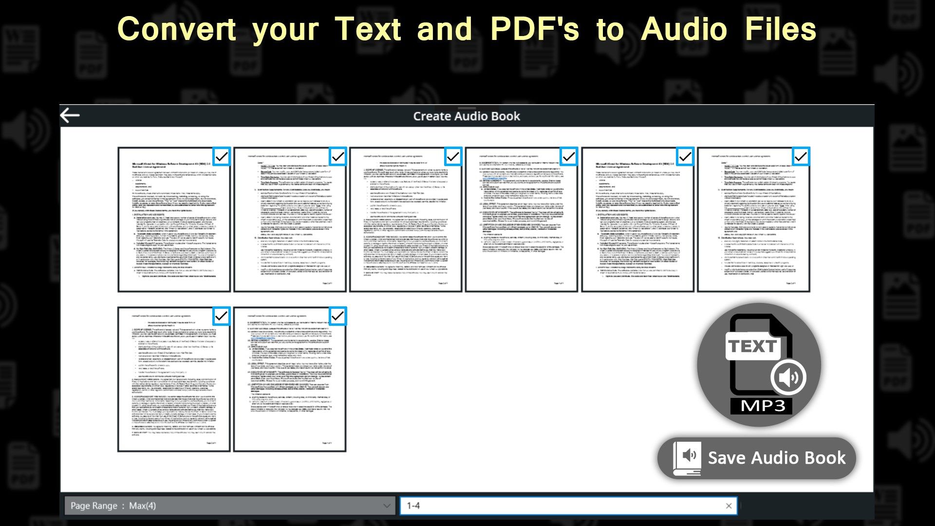 AUDIO BOOK MAKER : OCR AND TEXT READER