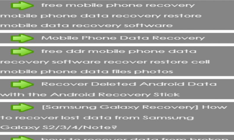cell phone data recovery