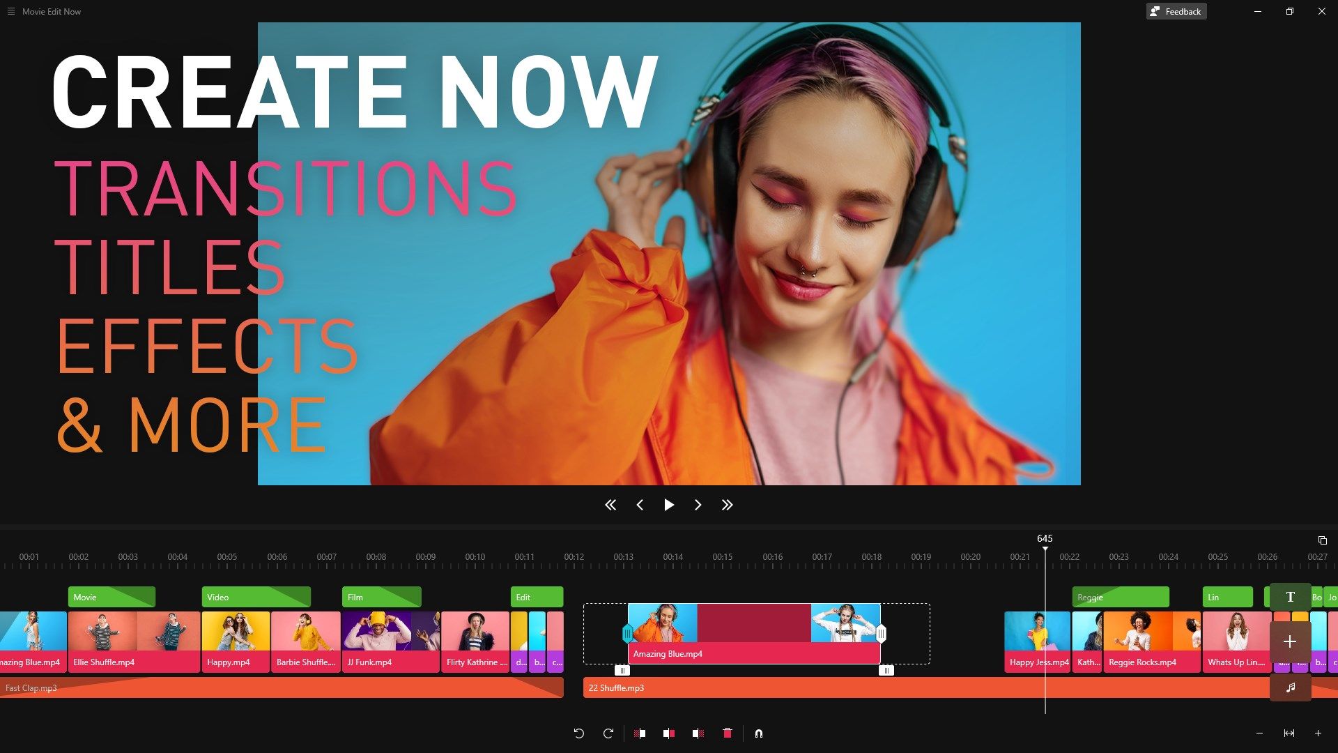 Movie Edit Now - Transitions, Titles, Effects and more