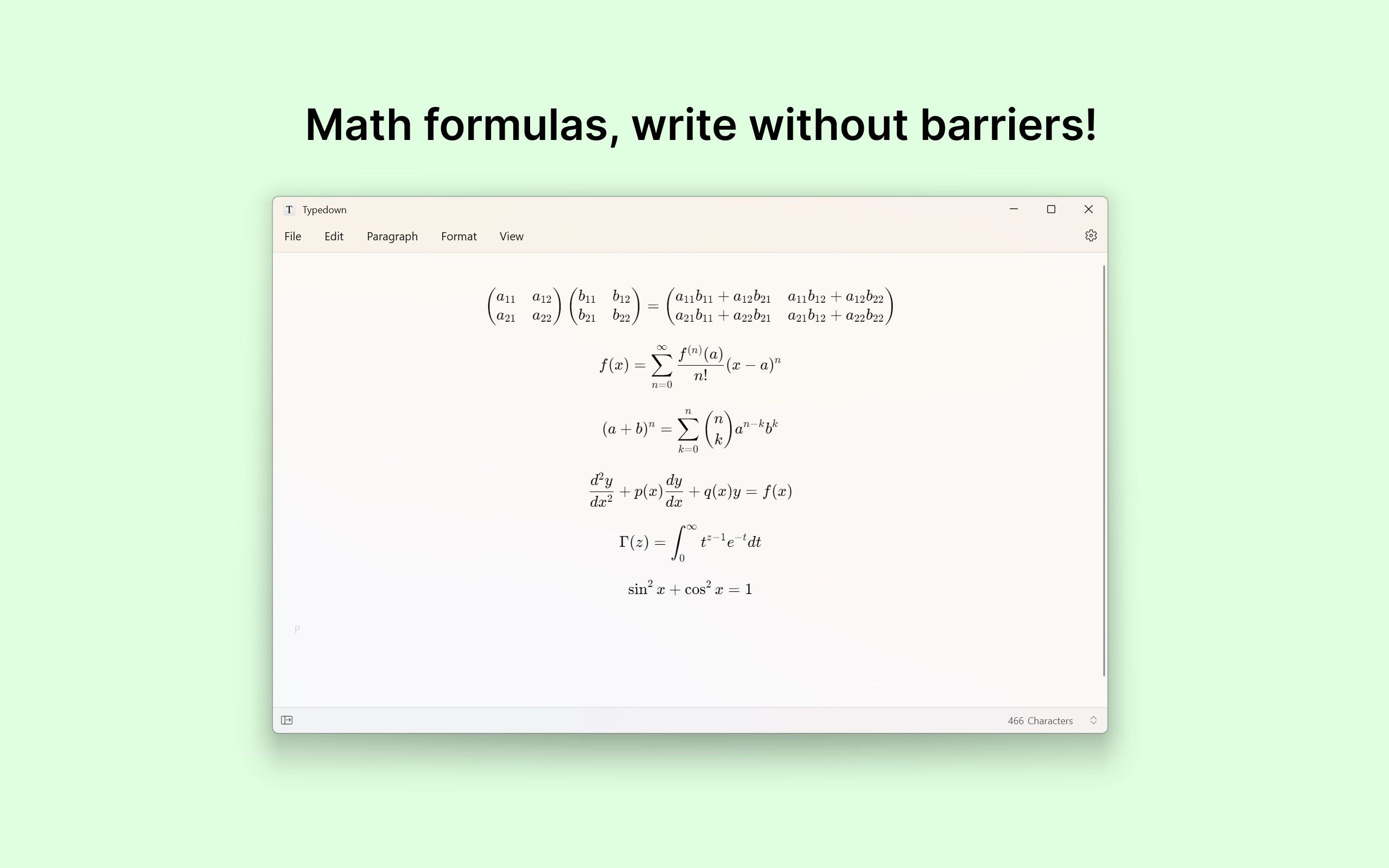 Math formulas, write without barriers!