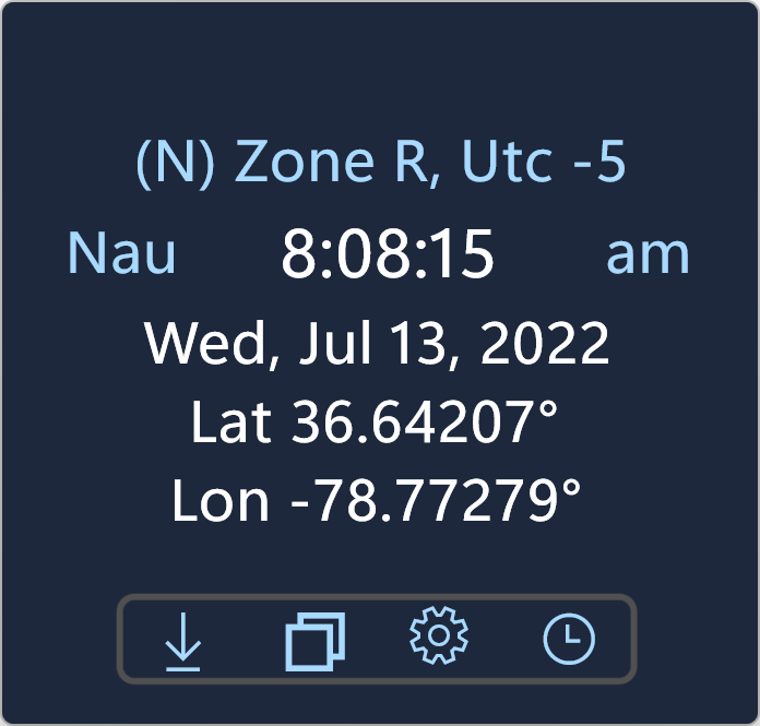 If you have a GPS on your device there are some automatically generated time zones you can select. Each is explained on the screen where you select a new time zone for one of the three that can be displayed