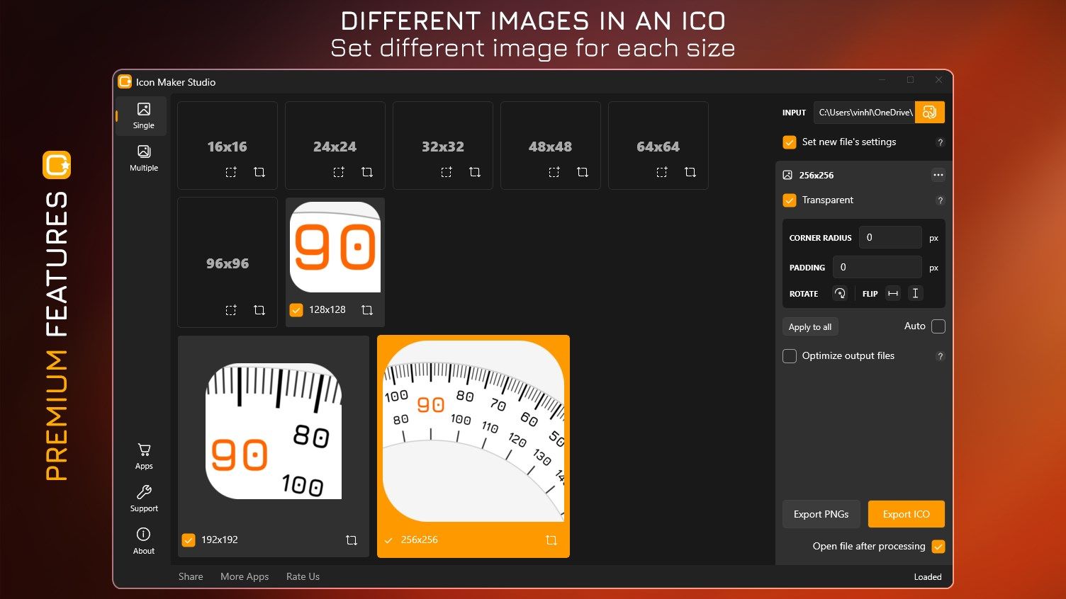 PNG to ICO Converter - Icon Maker Studio