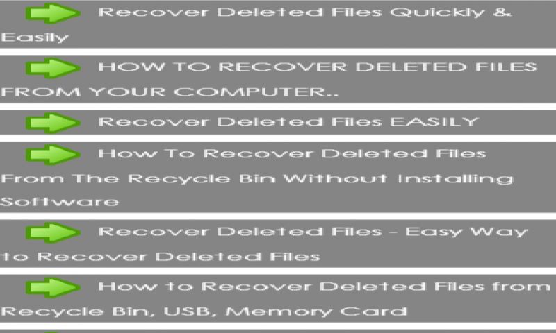 recovery file delete
