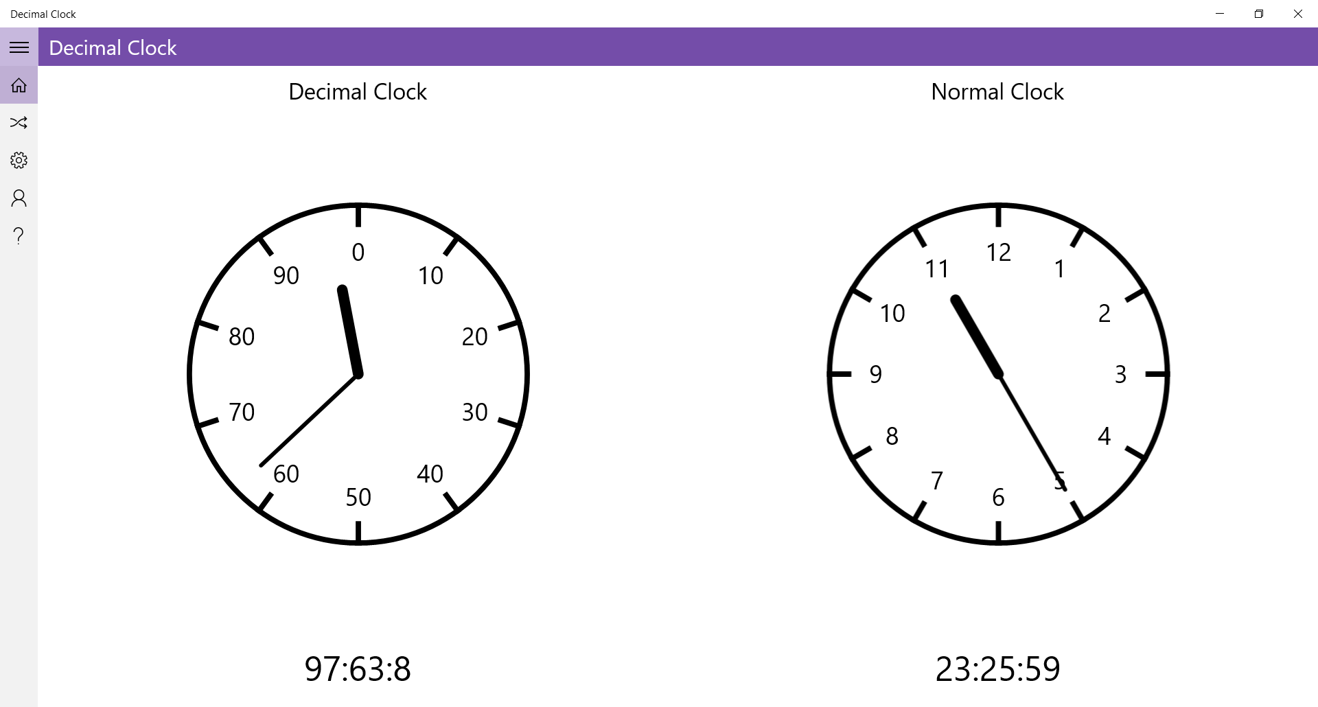 Decimal Clock 100
