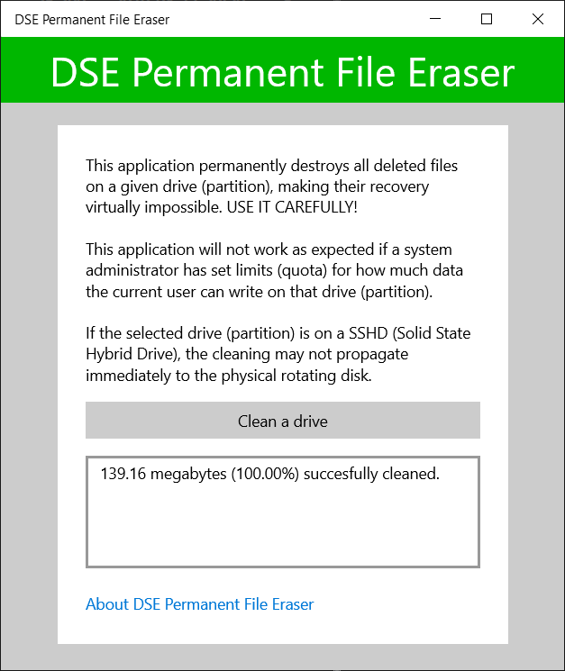 DSE Permanent File Eraser