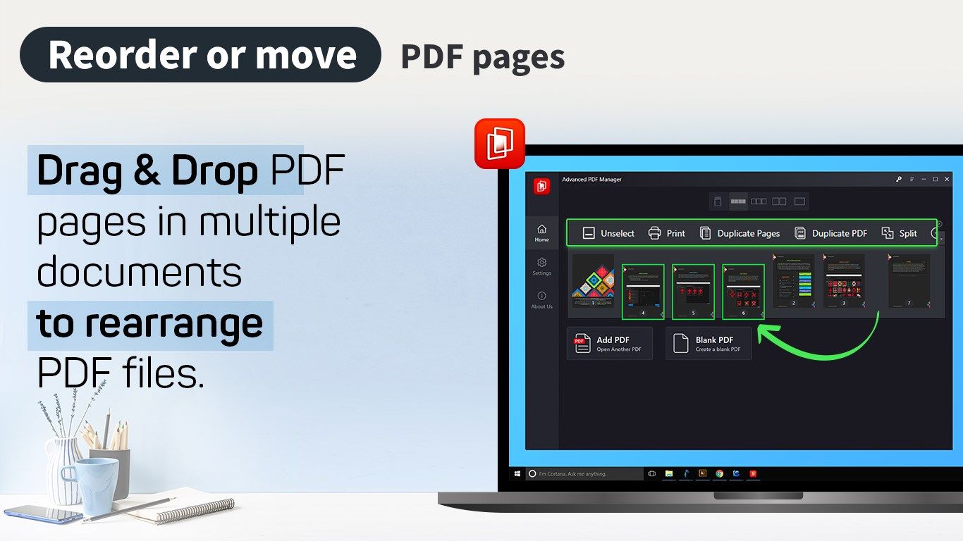 Reorder or move PDF pages