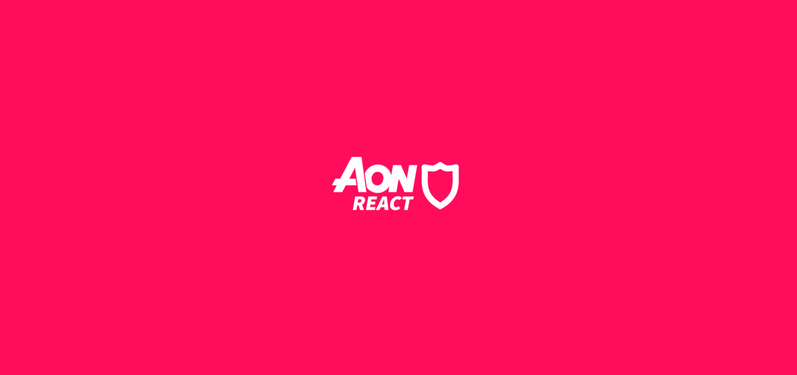 Aon REACT logo and splashscreen