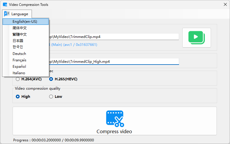 Video compression tools-Video memory optimization