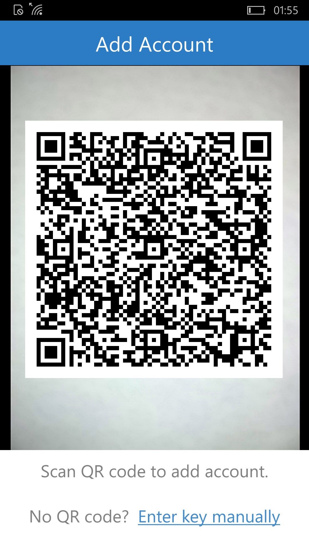 Scan QR Code screen