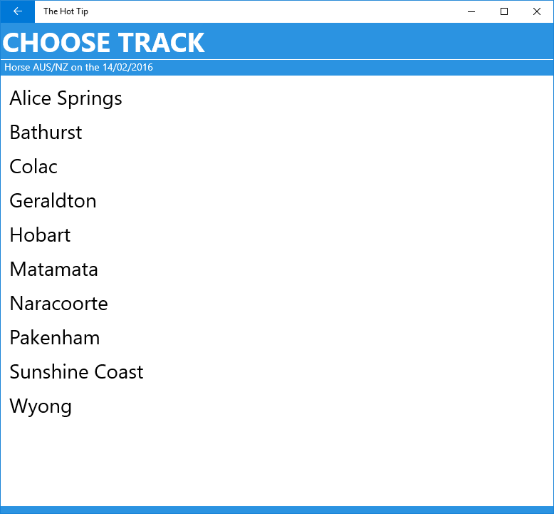 Select the Track