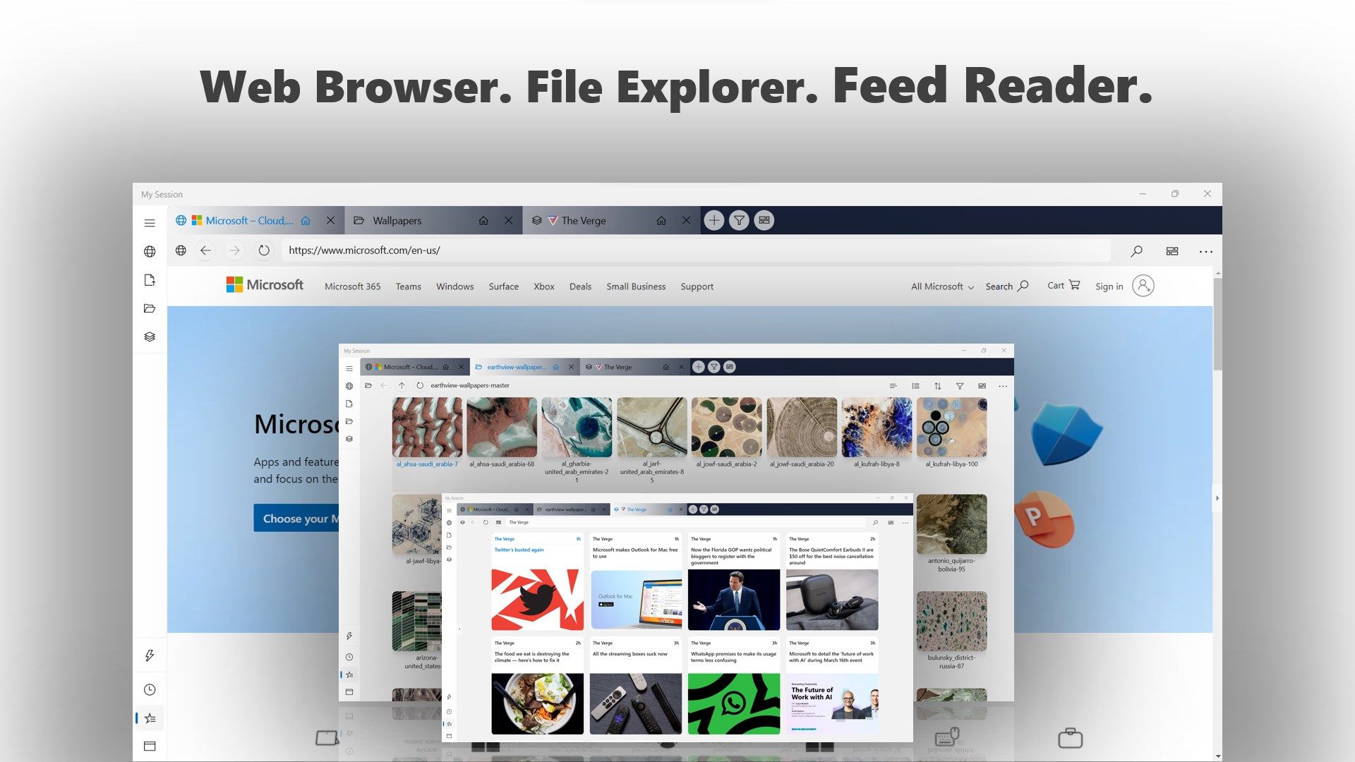 My Session - File and Web Browser