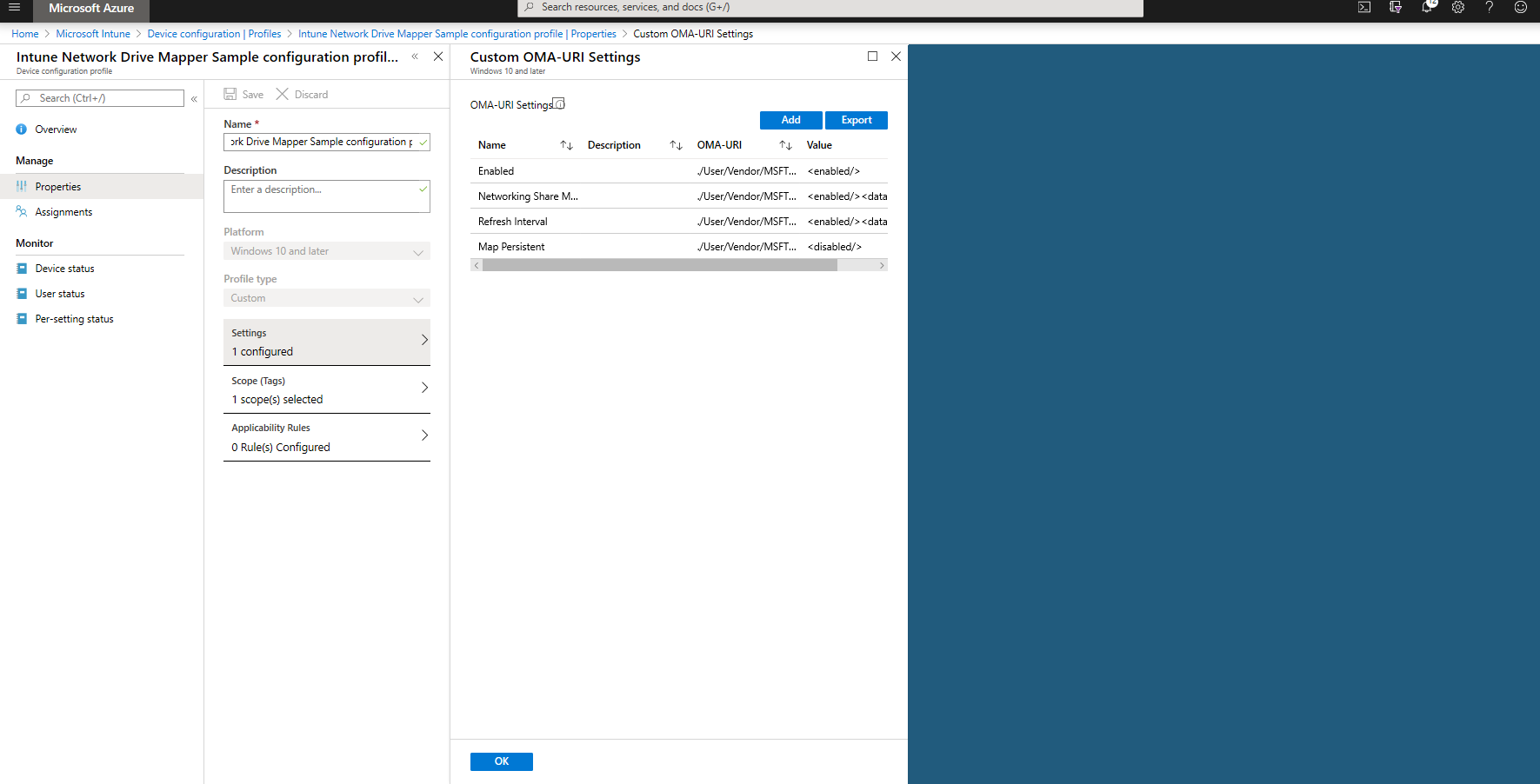 Configure the Intune Network Drive Mapper with Microsoft Intune
