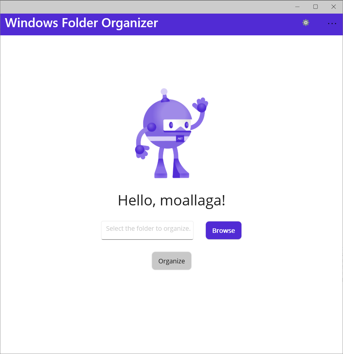 Windows Folder Organizer