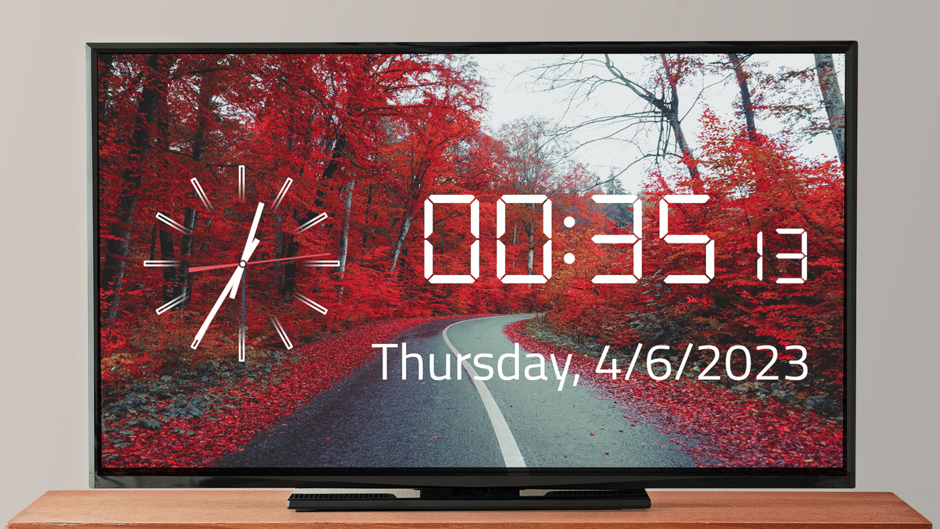 Autumn Ambience Clock HD: Analog And Digital Clock Screensaver For Tablets And Fire TV - NO ADS