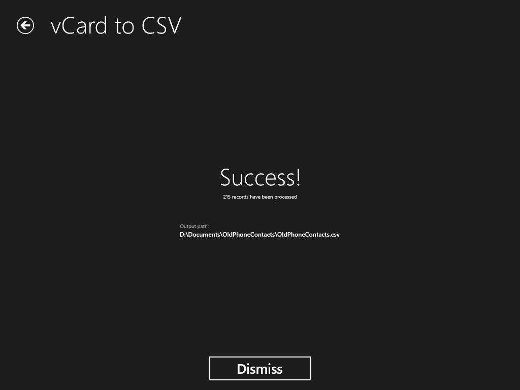 vCard CSV Exchange