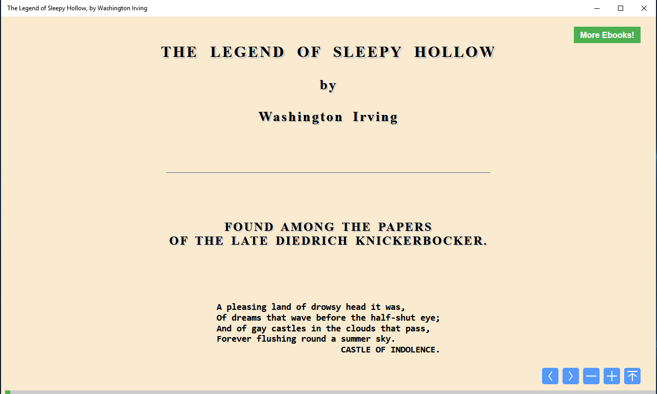 The Legend of Sleepy Hollow, by Washington Irving