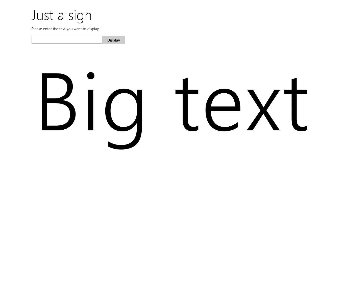 Enter the text to display