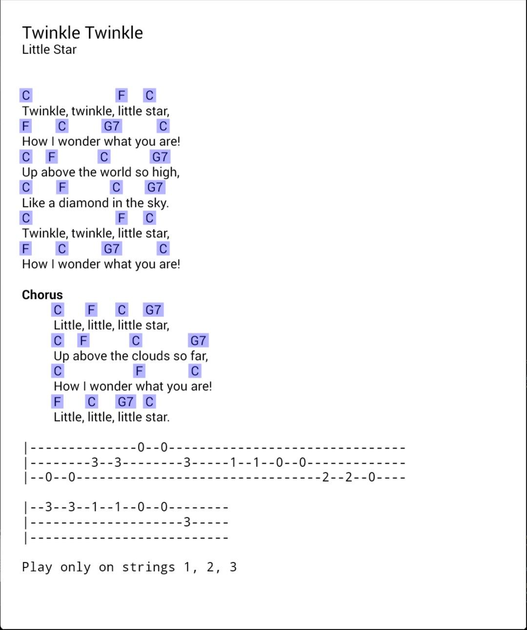 Display text and chord pro files with a large number of settings to control how they are displayed.