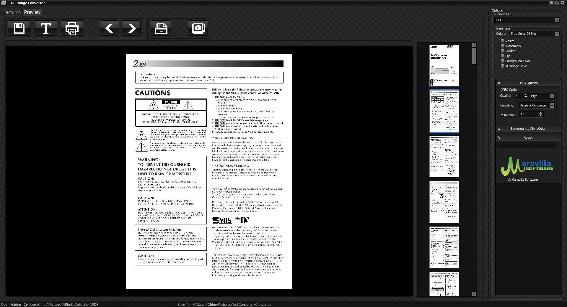 View PDF files, Save Pages as Pictures