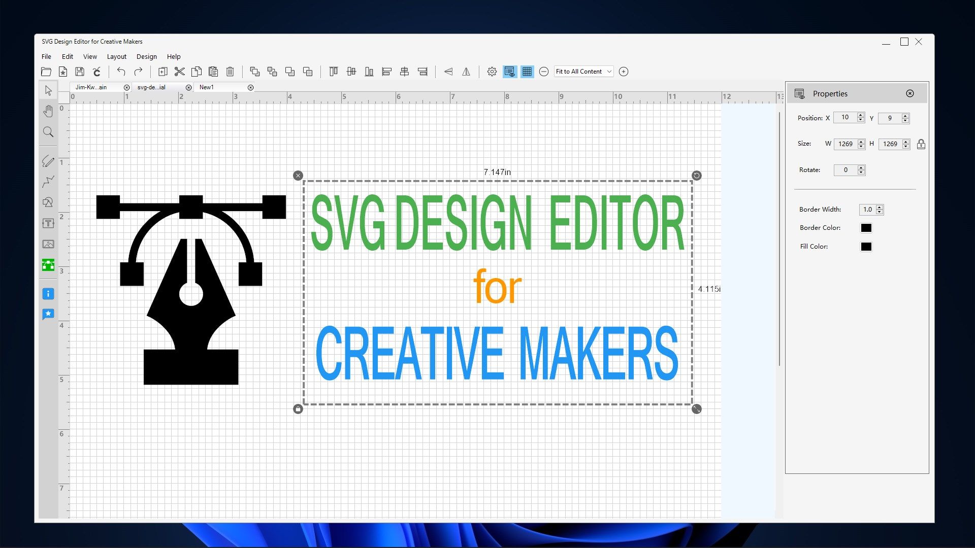 SVG Design Editor for Creative Makers can either be used as a standalone vector based design canvas software or as a companion app along with Cricut Design Space©.