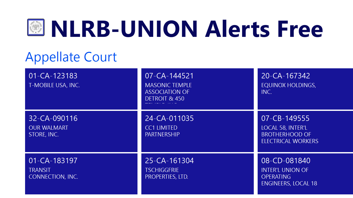 NLRB-UNION Alerts
