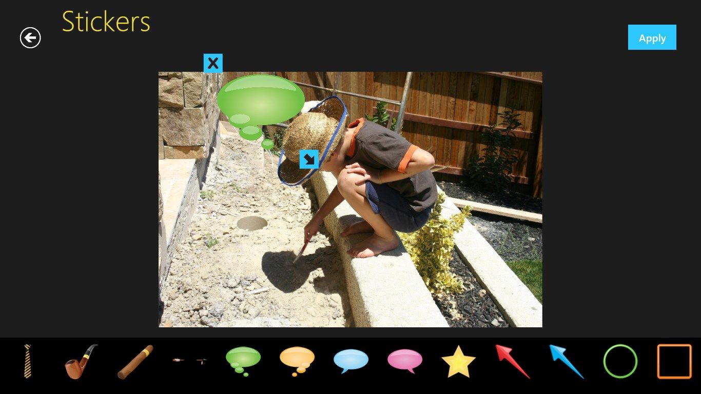 Add stickers to your photos