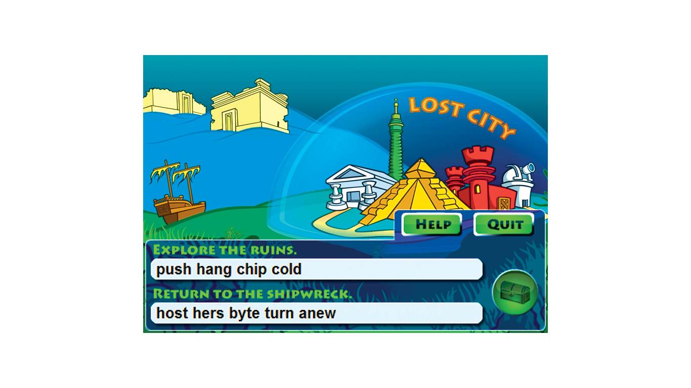 Search for the crown jewels on an exciting adventure in this fun, interactive typing game.