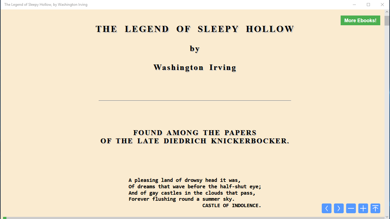 The Legend of Sleepy Hollow, by Washington Irving