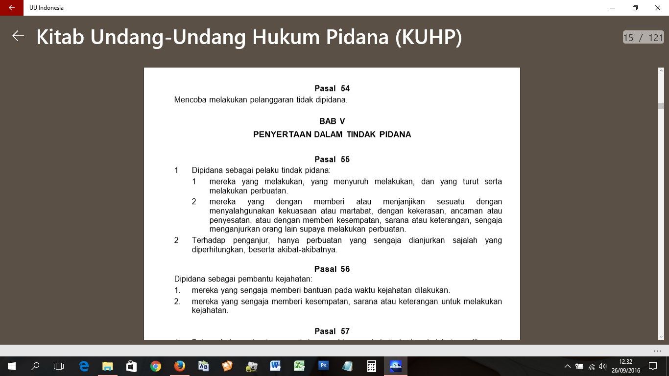 PDF kitab undang - undang hukum pidana, berisi beberapa undang- undang pidana.